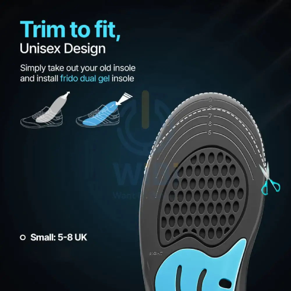 Frido FR-INS-M Dual Gel Insoles - Small Outdoor & Travel > Insoles