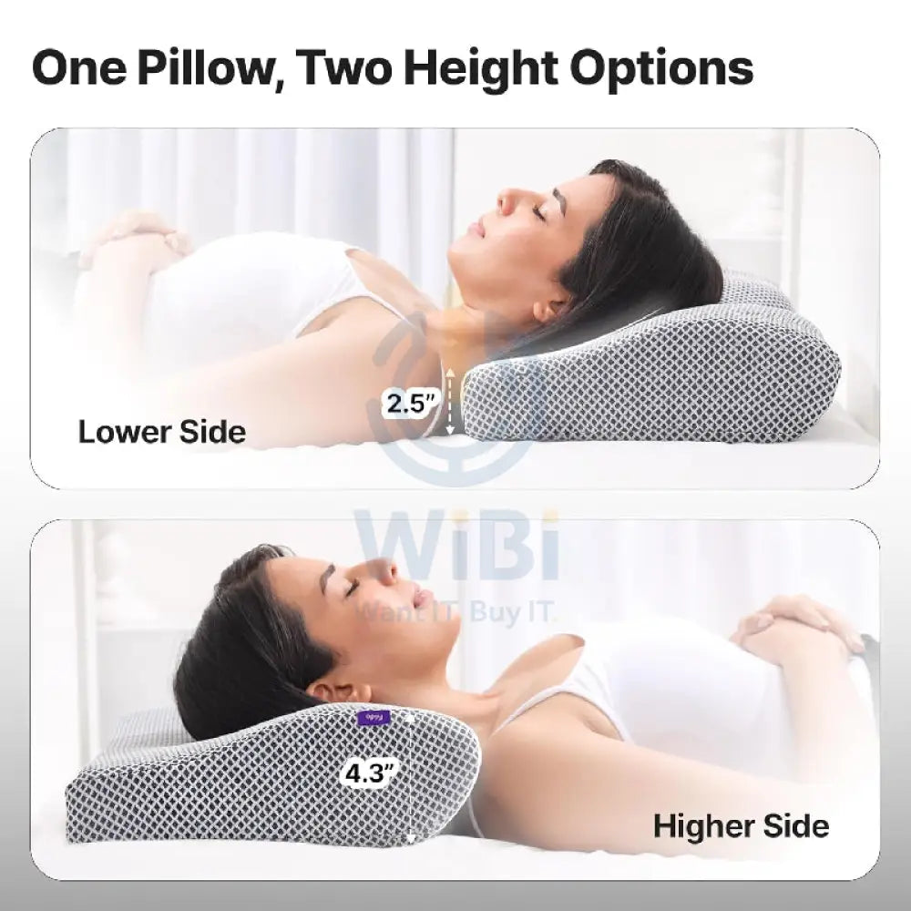 Frido FR-UCCP-GM Ultimate Neck Contour Cervical Pillow - Grey Outdoor & Travel > Pillows