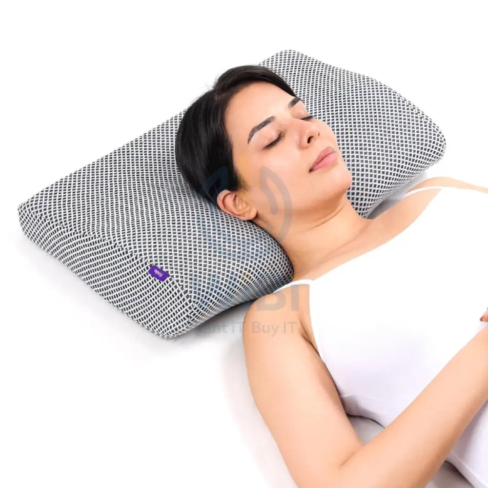 Frido FR-UCCP-GM Ultimate Neck Contour Cervical Pillow - Grey Outdoor & Travel > Pillows