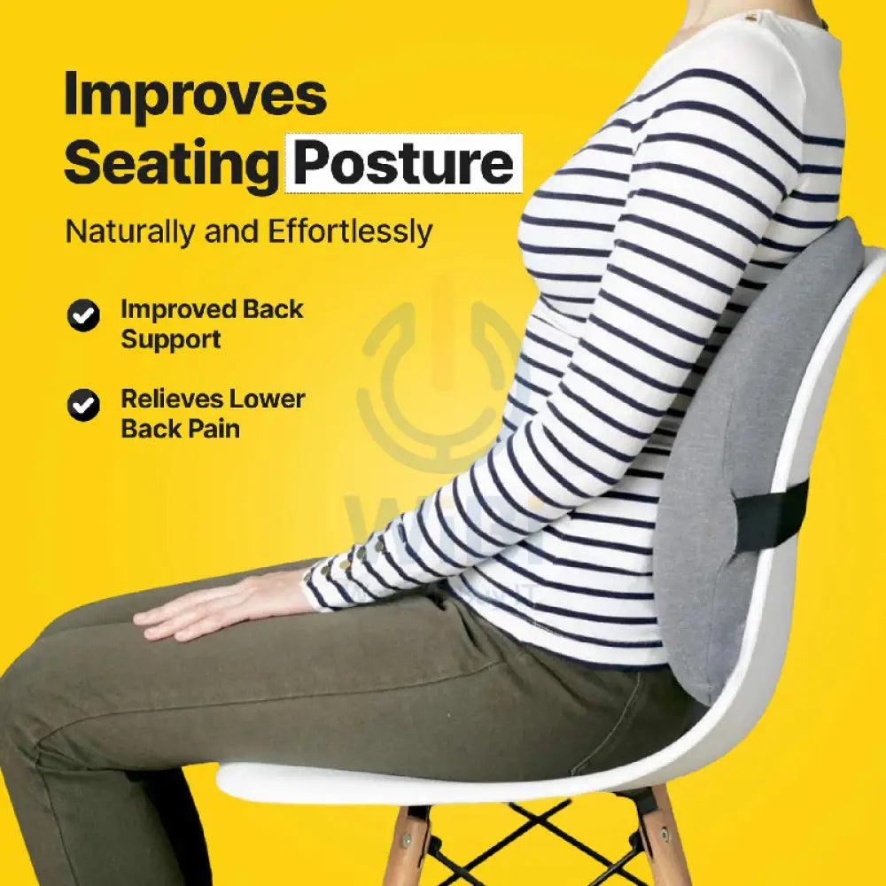 Frido FR-UPPC-G Ultimate Pro Backrest Cushion - Grey Outdoor & Travel > Pillows