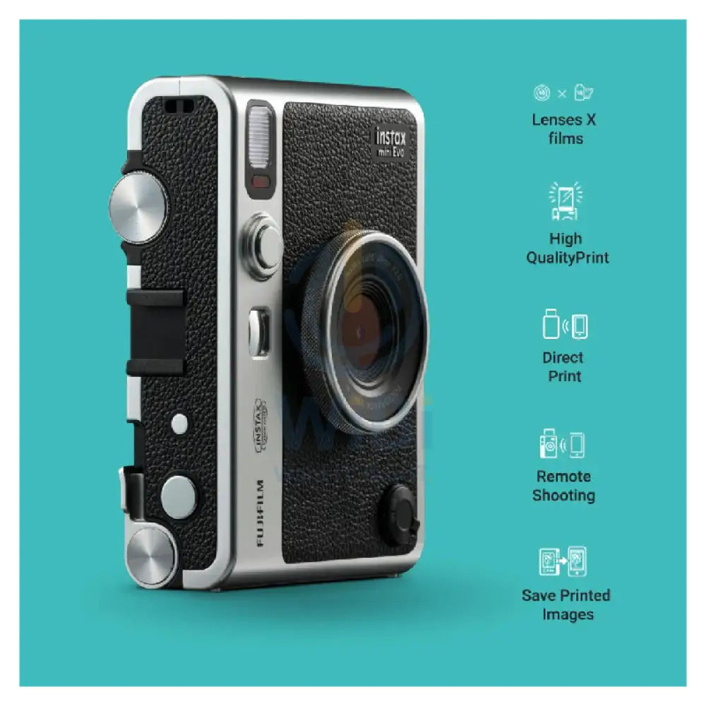 FUJIFILM Instax Mini EVO Hybrid Instant Camera - Black Accessories > Cameras