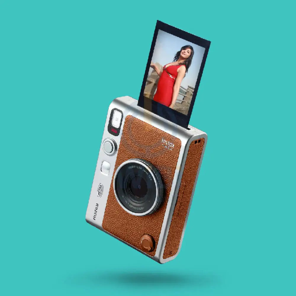 FUJIFILM Instax Mini EVO Hybrid Instant Camera - Brown Accessories > Cameras