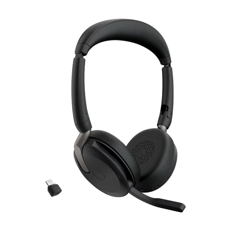 Jabra Evolve2 65 Flex UC Professional Stereo Headphone - Wireless / USB-C / Black