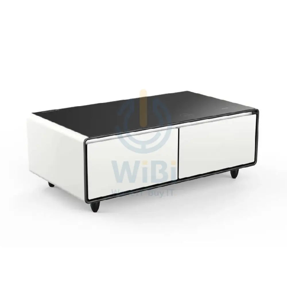 Gamax Elegant Smart Coffee Table with 135L Refrigerator - 2x USB / White Accessories > Smart Devices