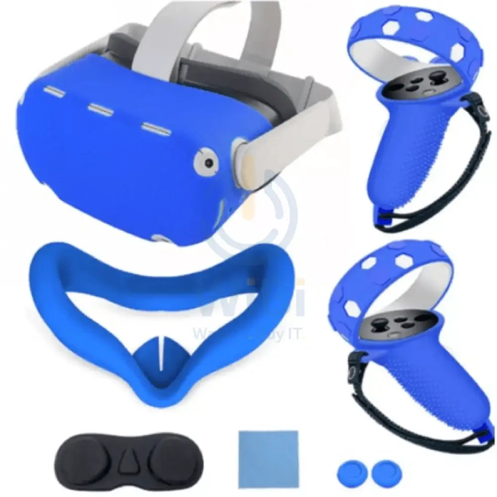 Gamax Oculus Quest 2 Silicone Protective Case Set - Blue Accessories > Gaming Controllers > Gaming Zone
