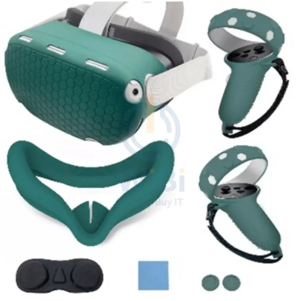 Gamax Oculus Quest 2 Silicone Protective Case Set - Green Accessories > Gaming Controllers > Gaming Zone