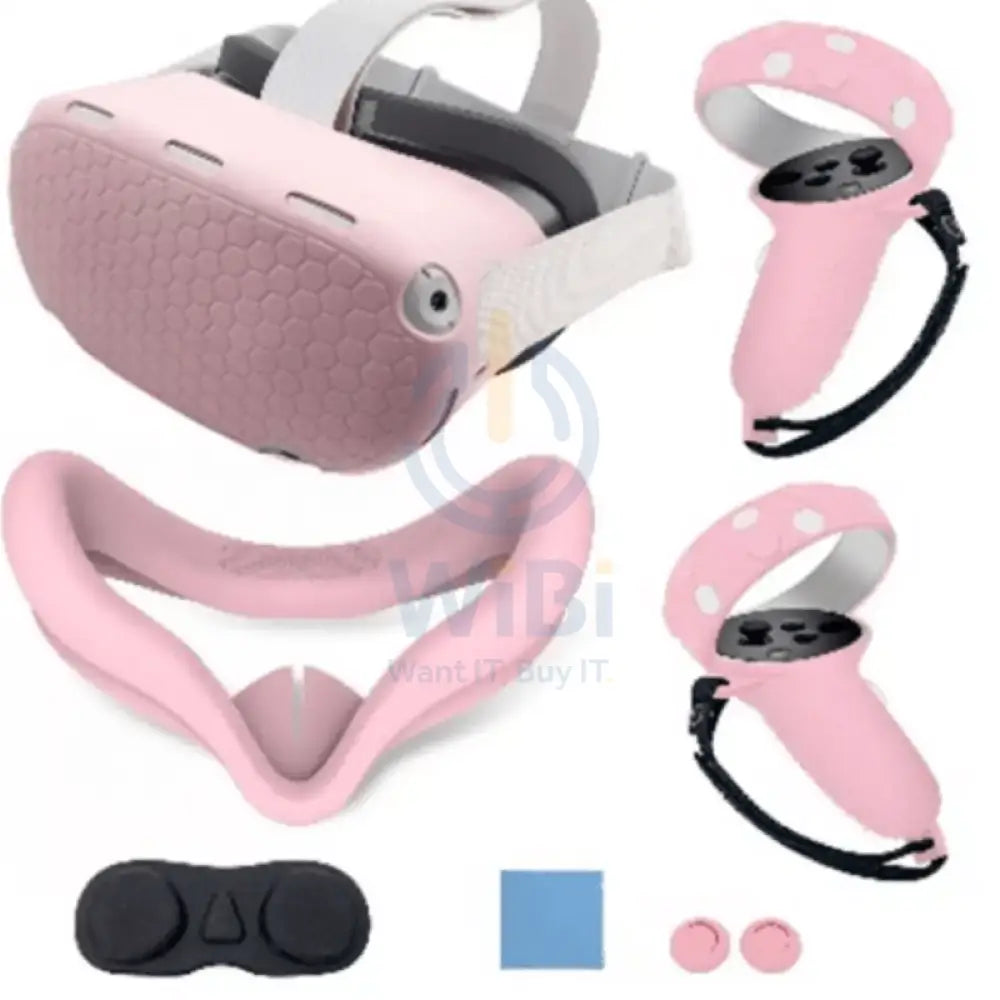 Gamax Oculus Quest 2 Silicone Protective Case Set - Pink Accessories > Gaming Controllers > Gaming Zone