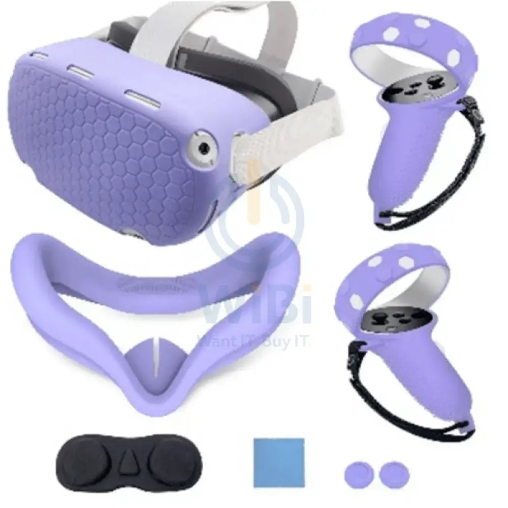 Gamax Oculus Quest 2 Silicone Protective Case Set - Purple Accessories > Gaming Controllers > Gaming Zone