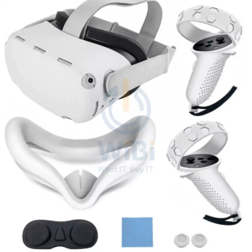 Gamax Oculus Quest 2 Silicone Protective Case Set - White Accessories > Gaming Controllers > Gaming Zone