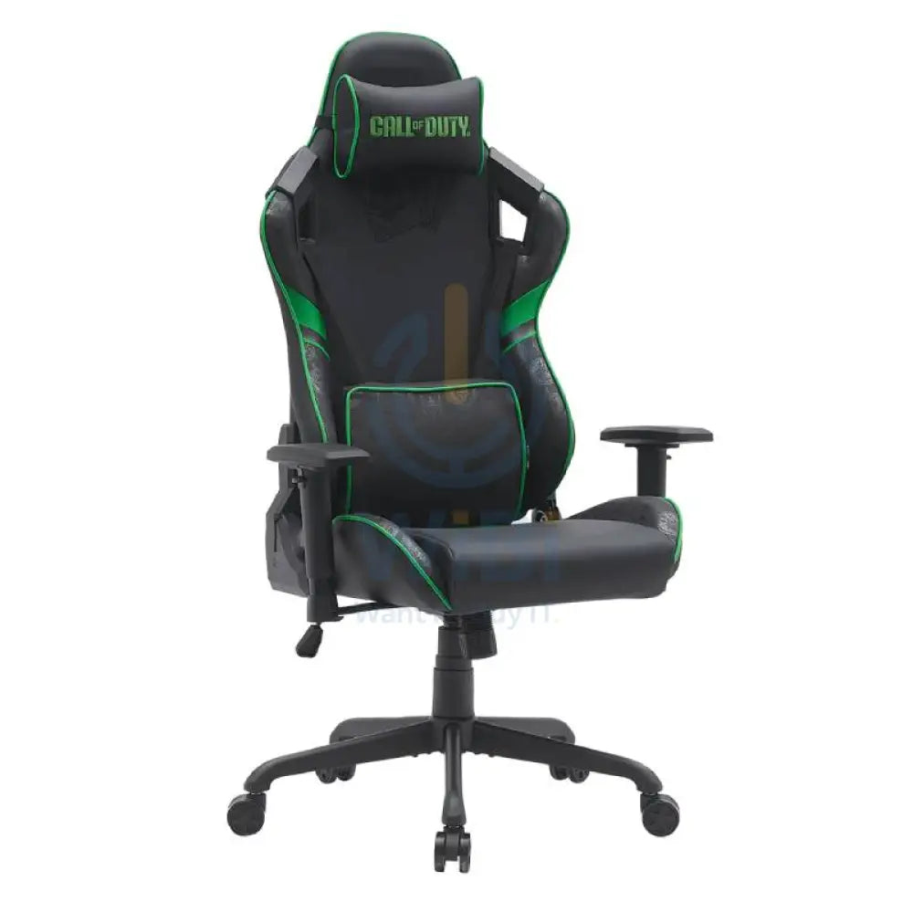 GameOn Call of Duty (COD) Gaming Chair with Adjustable 4D Armrest & Metal Base - Green/Black Accessories > Chairs >