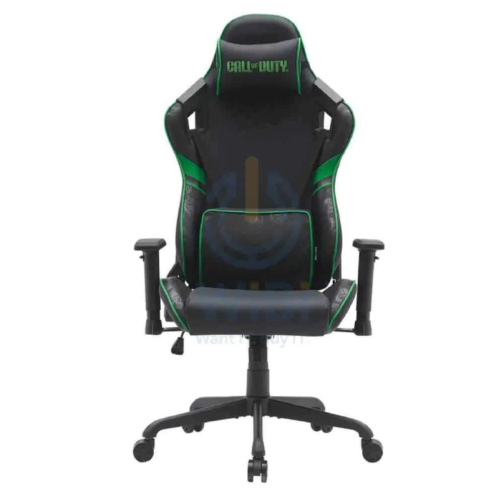 GameOn Call of Duty (COD) Gaming Chair with Adjustable 4D Armrest & Metal Base - Green/Black Accessories > Chairs >
