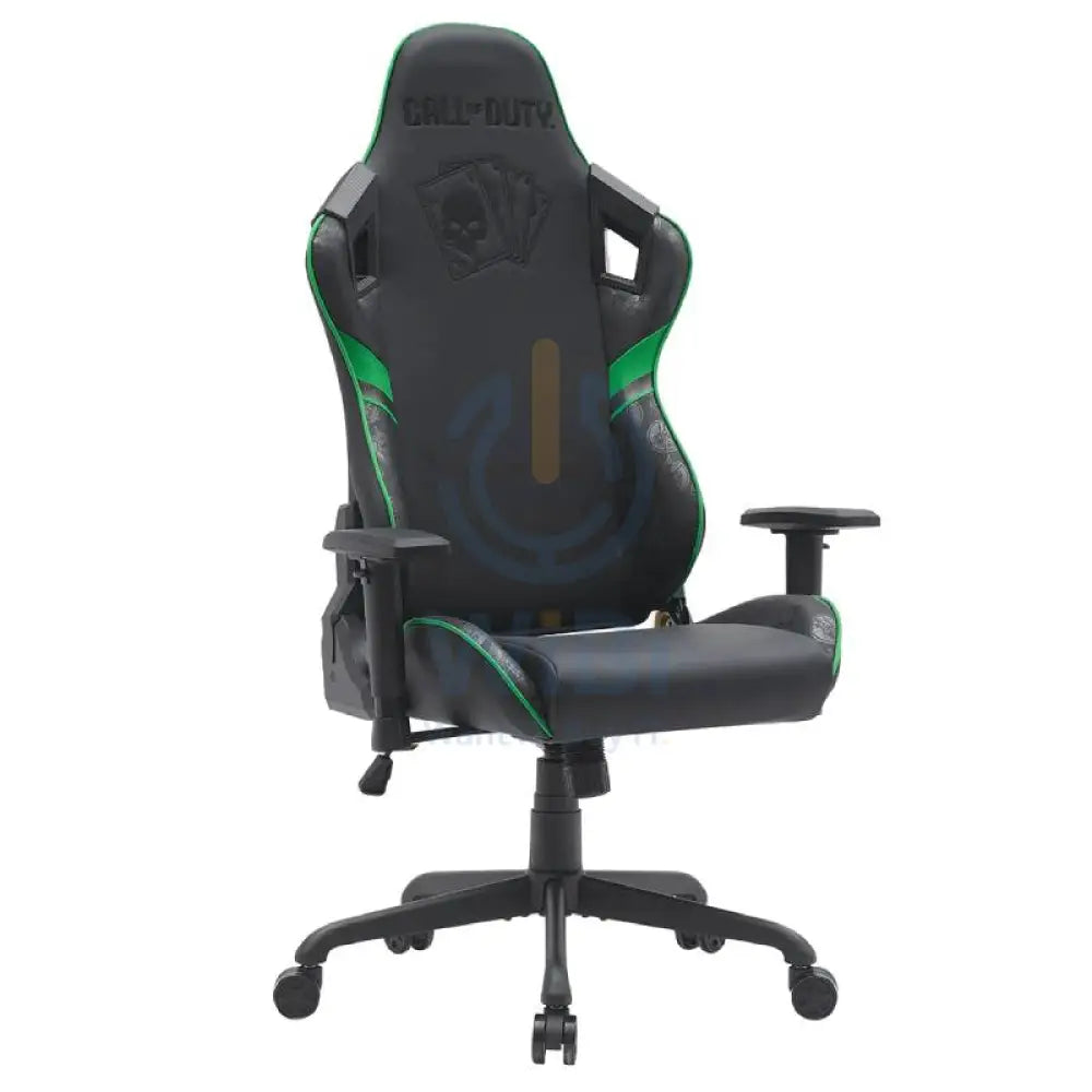 GameOn Call of Duty (COD) Gaming Chair with Adjustable 4D Armrest & Metal Base - Green/Black Accessories > Chairs >