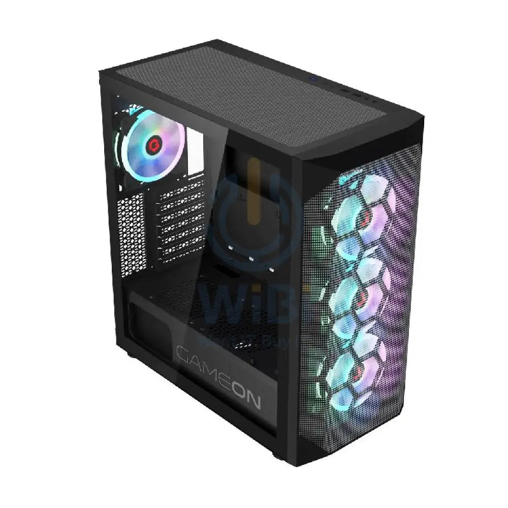 GameOn Emperor Midnight I Series Mid Tower Gaming Case - Black Gaming Consoles