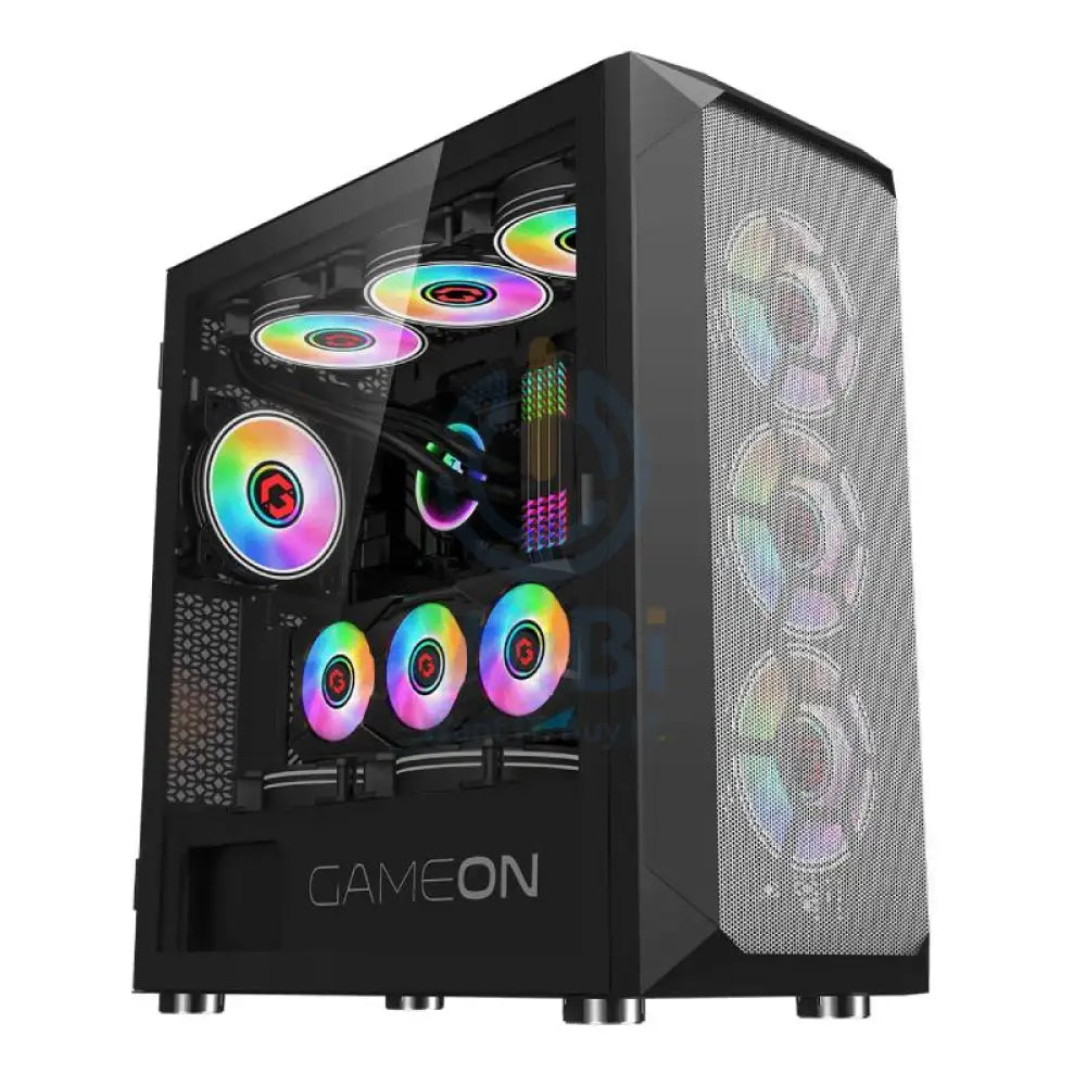 GameOn Emperor Midnight I Series Mid Tower Gaming Case - Black Gaming Consoles