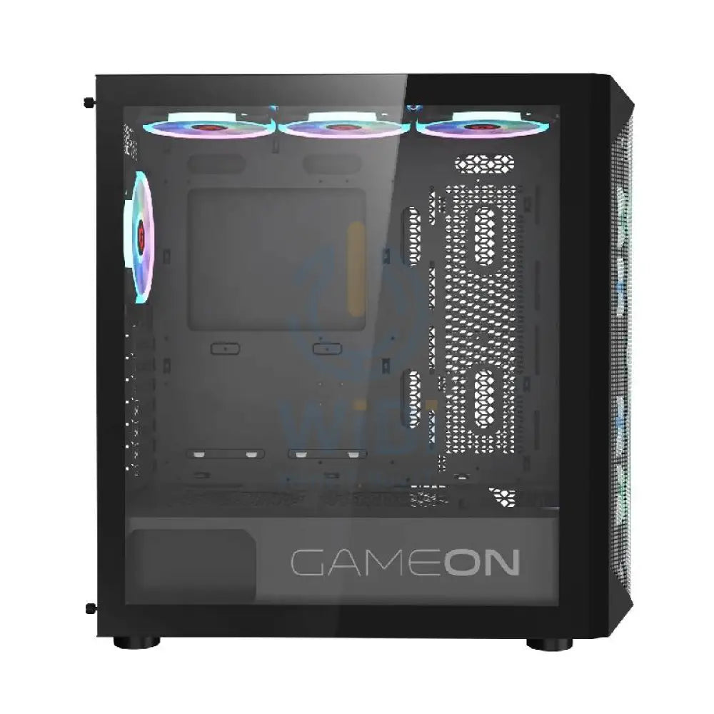 GameOn Emperor Midnight I Series Mid Tower Gaming Case - Black Gaming Consoles