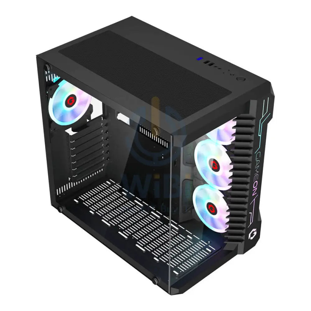 GameOn Emperor Midnight III Series Mid Tower Gaming Case - USB / Black Gaming Consoles > Gaming Zone