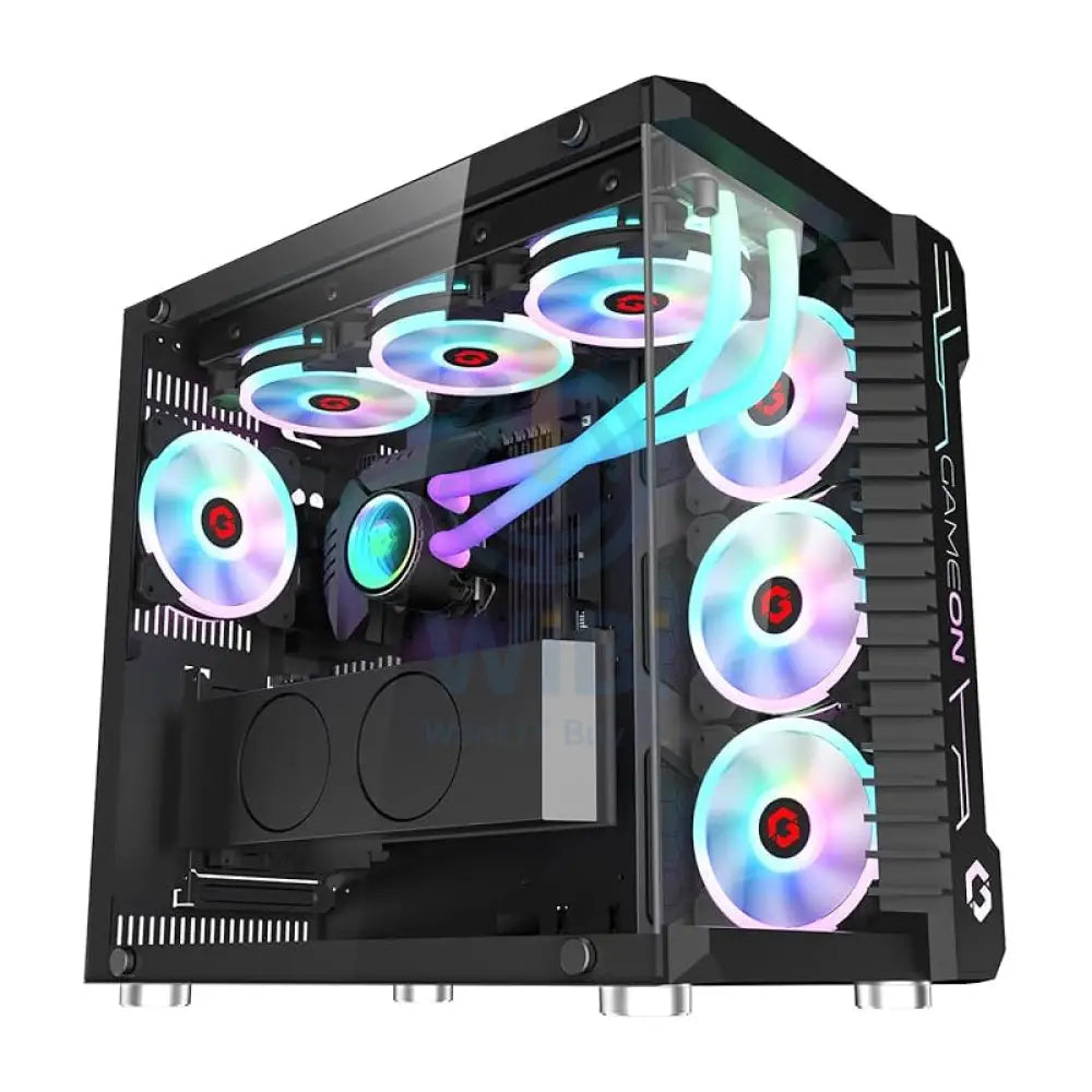 GameOn Emperor Midnight III Series Mid Tower Gaming Case - USB / Black Gaming Consoles > Gaming Zone