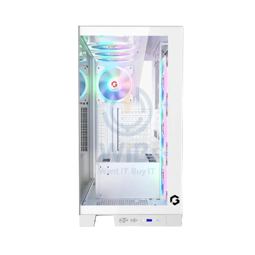 GameOn Emperor Midnight IV Series Mid Tower Gaming Case - White Gaming Consoles > Gaming Zone