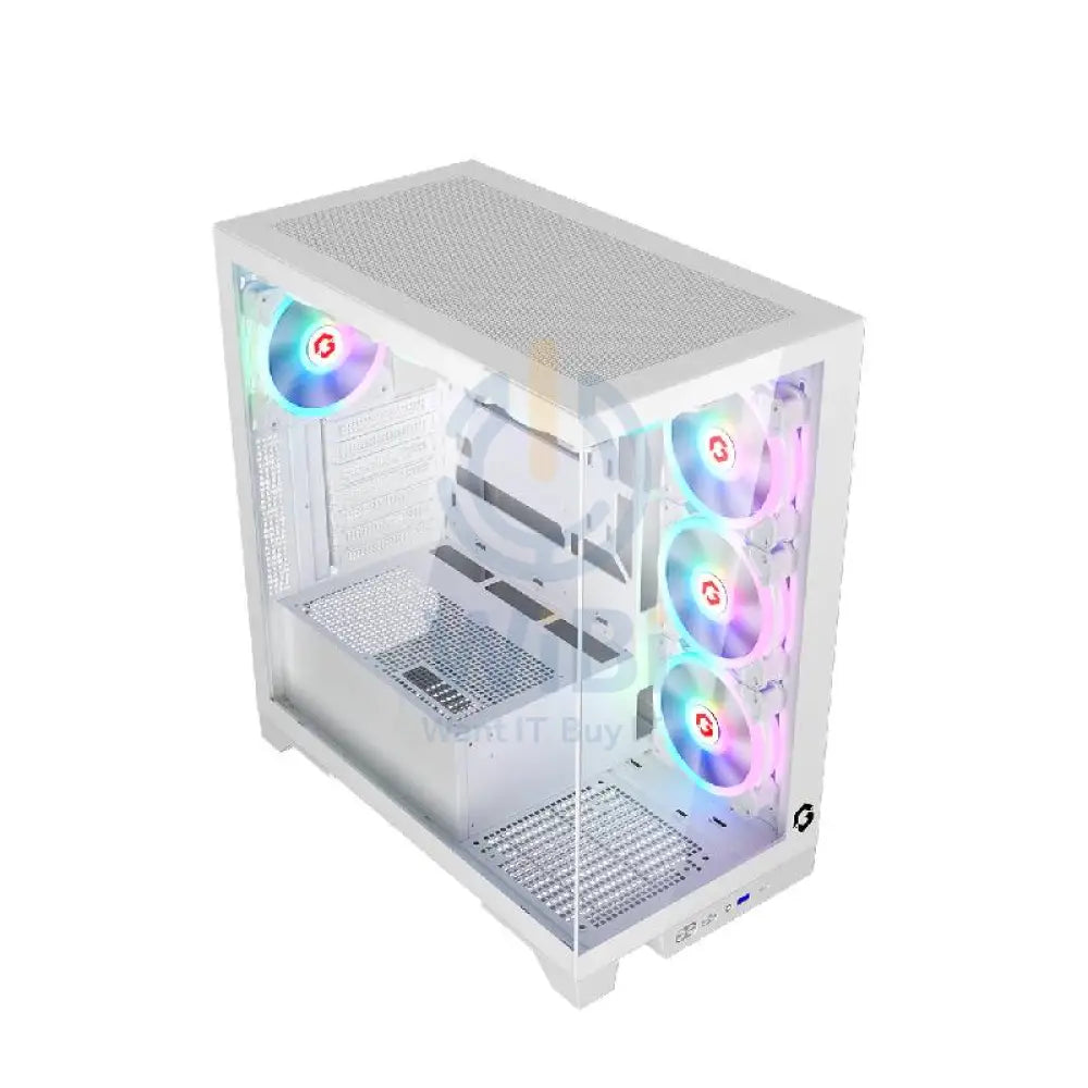 GameOn Emperor Midnight IV Series Mid Tower Gaming Case - White Gaming Consoles > Gaming Zone
