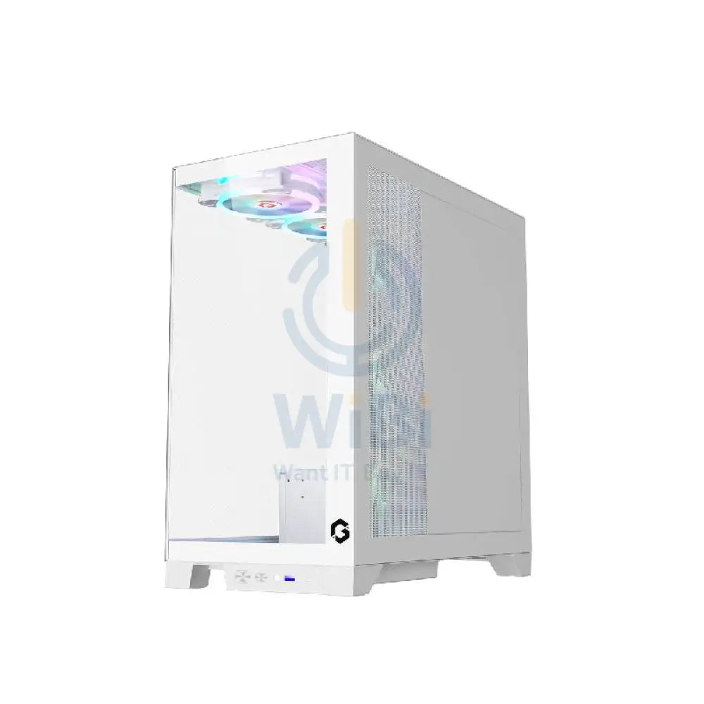 GameOn Emperor Midnight IV Series Mid Tower Gaming Case - White Gaming Consoles > Gaming Zone