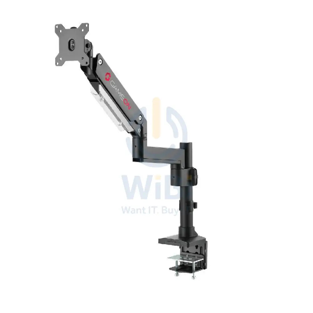 GameOn GO-2083 Pole-Mounted Aluminum Heavy-Duty Spring-Assisted Single Monitor Arm - Black Accessories > Other Gaming