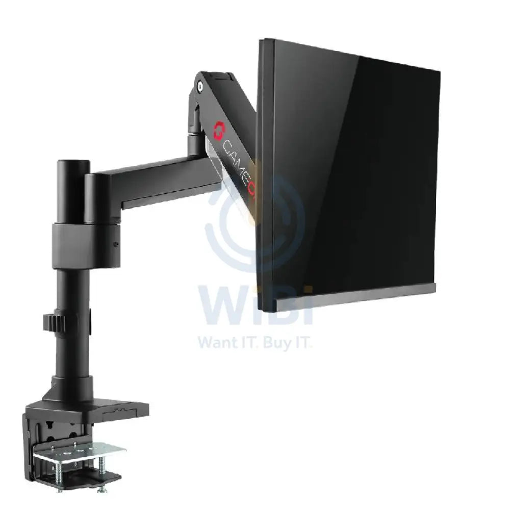 GameOn GO-2083 Pole-Mounted Aluminum Heavy-Duty Spring-Assisted Single Monitor Arm - Black Accessories > Other Gaming