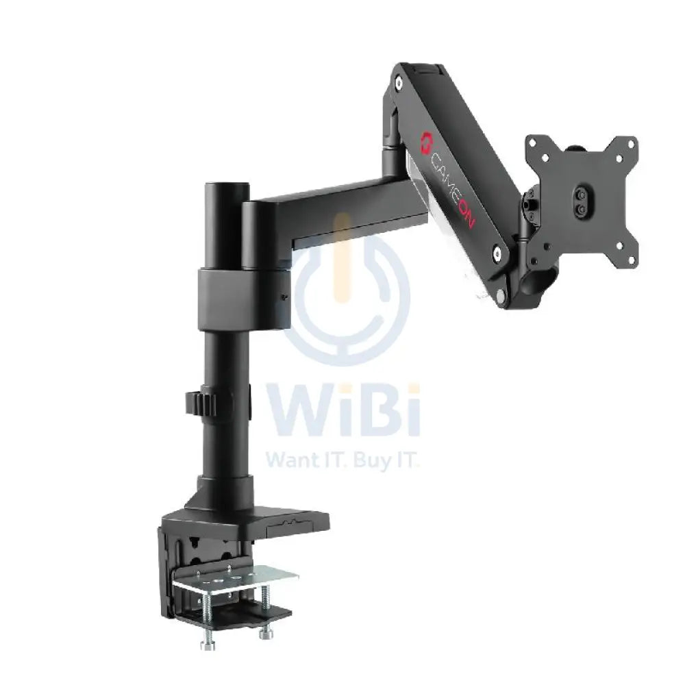 GameOn GO-2083 Pole-Mounted Aluminum Heavy-Duty Spring-Assisted Single Monitor Arm - Black Accessories > Other Gaming