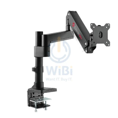GameOn GO-2083 Pole-Mounted Aluminum Heavy-Duty Spring-Assisted Single Monitor Arm - Black Accessories > Other Gaming