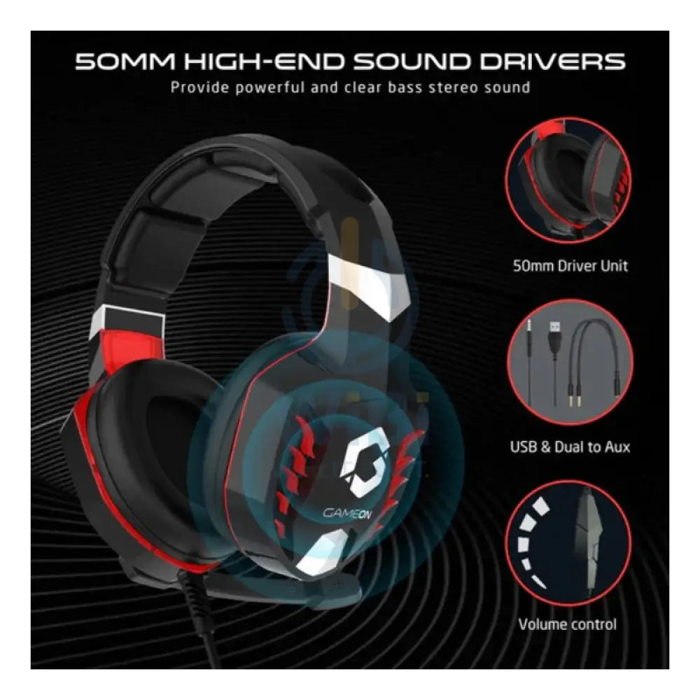 GameOn GOK901 Nightfall LED Gaming Headset - Black Accessories > Audio > Headphones > Gaming Zone