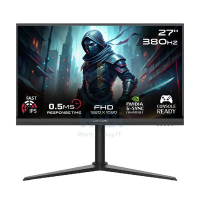 GameOn GOMP27FHD380IPS Midnight Pro Series Gaming Monitor - 27’’ FHD / 380Hz / DisplayPort / HDMI / Audio Out - Black