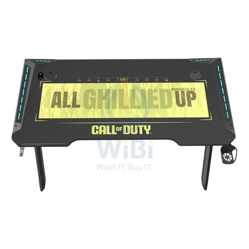 GameOn Hawksbill Series RGB Flowing Light Gaming Desk - Call Of Duty (COD) / Black-Green Accessories > Other