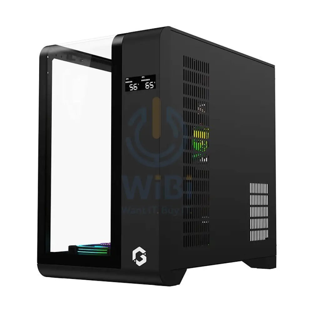 GameOn Infinity Midnight Series ARGB Mid Tower Gaming Case - Black Gaming Consoles