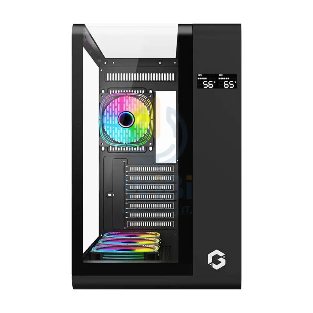 GameOn Infinity Midnight Series ARGB Mid Tower Gaming Case - Black Gaming Consoles