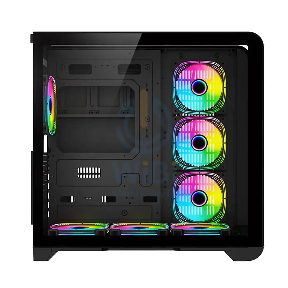 GameOn Infinity Midnight Series ARGB Mid Tower Gaming Case - Black Gaming Consoles