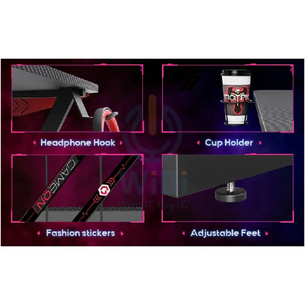 GameOn L-Shaped Slayer I Series Gaming Desk - Black Accessories > Other Gaming Accessories