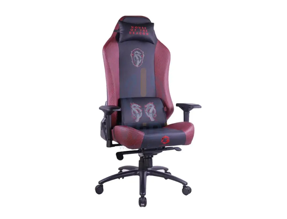 GameOn Licensed Gaming Chair With Adjustable 4D Armrest & Metal Base - House of The Dragons Accessories > Chairs >