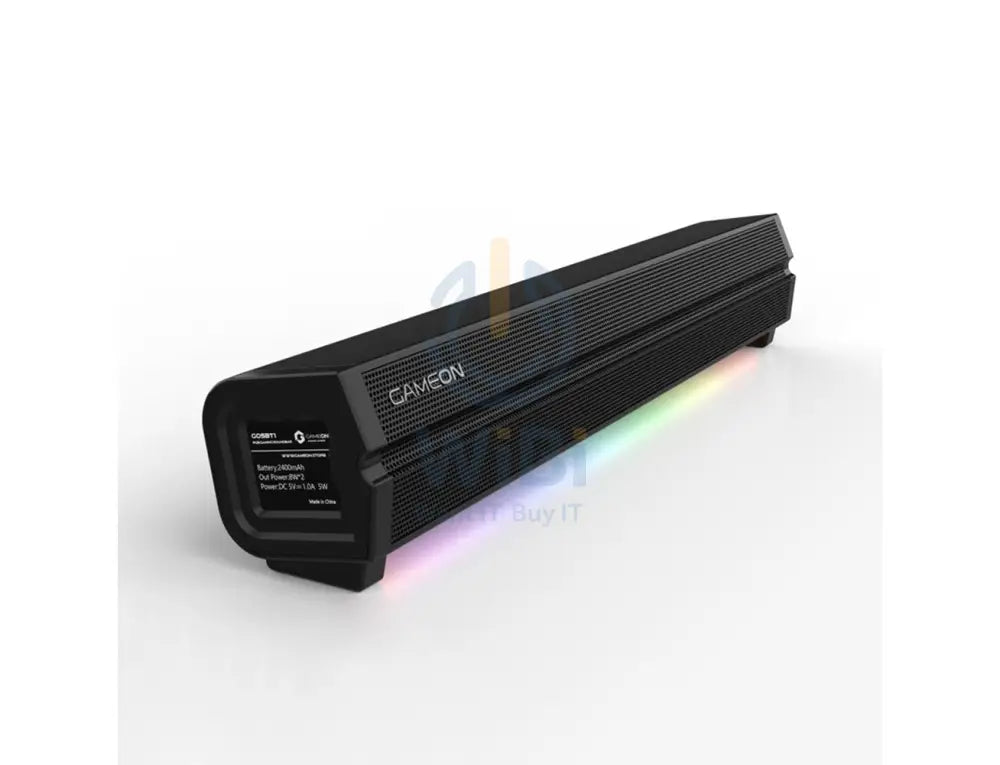 GameOn Sonicstorm X Wireless RGB Gaming Soundbar - 16 Watt / 2400mAh / Black Accessories > Audio > Speakers