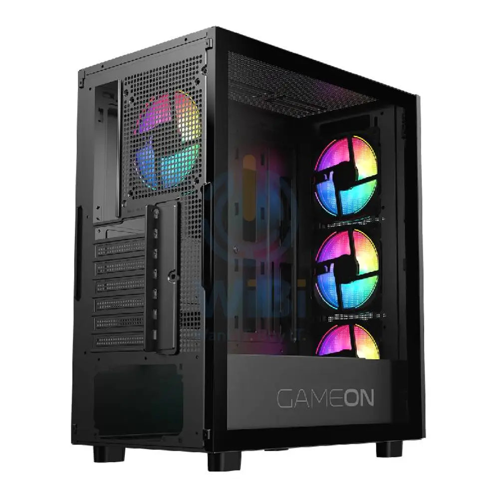 GameOn Trident IV Series Mid Tower Gaming Case - Black Gaming Consoles