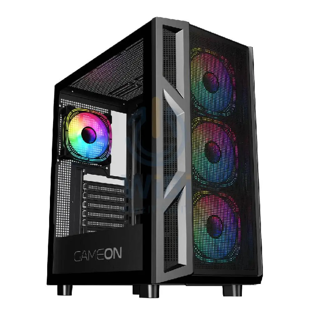 GameOn Trident IV Series Mid Tower Gaming Case - Black Gaming Consoles