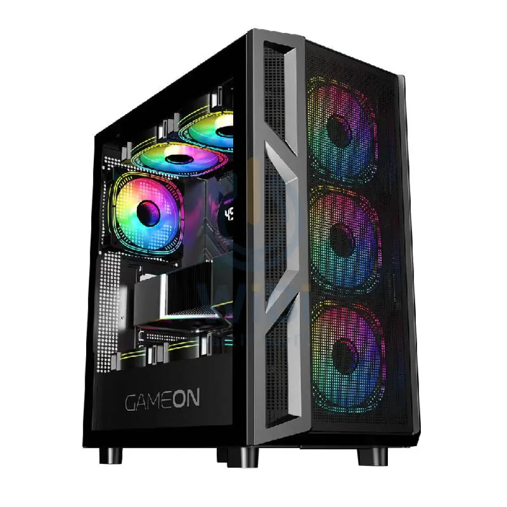 GameOn Trident IV Series Mid Tower Gaming Case - Black Gaming Consoles