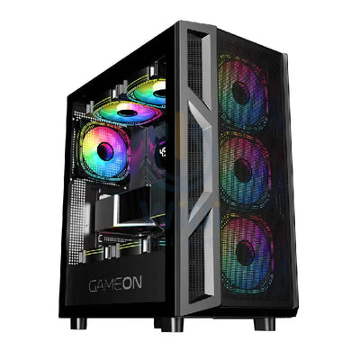 GameOn Trident IV Series Mid Tower Gaming Case - Black Gaming Consoles