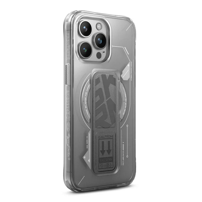SKINARMA HELIO Mag-Charge Case with Grip-Stand - iPhone 15 Pro / Grey Accessories > Mobiles & Tablets > Mobiles >