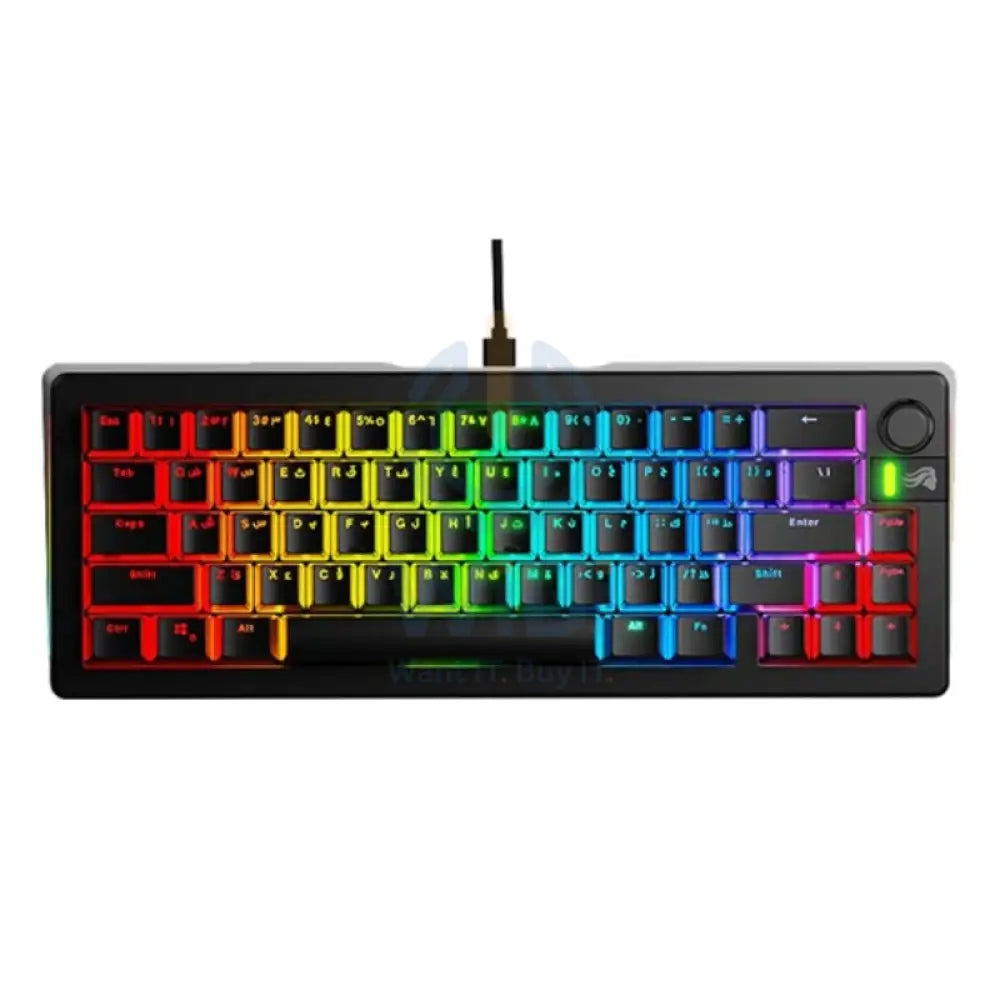 Glorious GMMK 3 Wired Mechanical Gaming Keyboard - 65% Pre-Built / Black / Arabic Accessories > Keyboard & Mouse