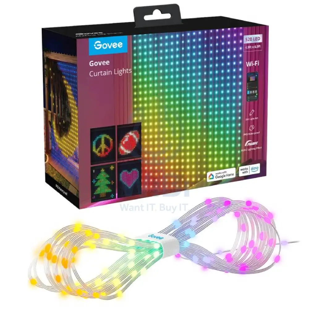 Govee Curtain Light - Bluetooth / 3 Meters / RGBIC Accessories > Other Accessories