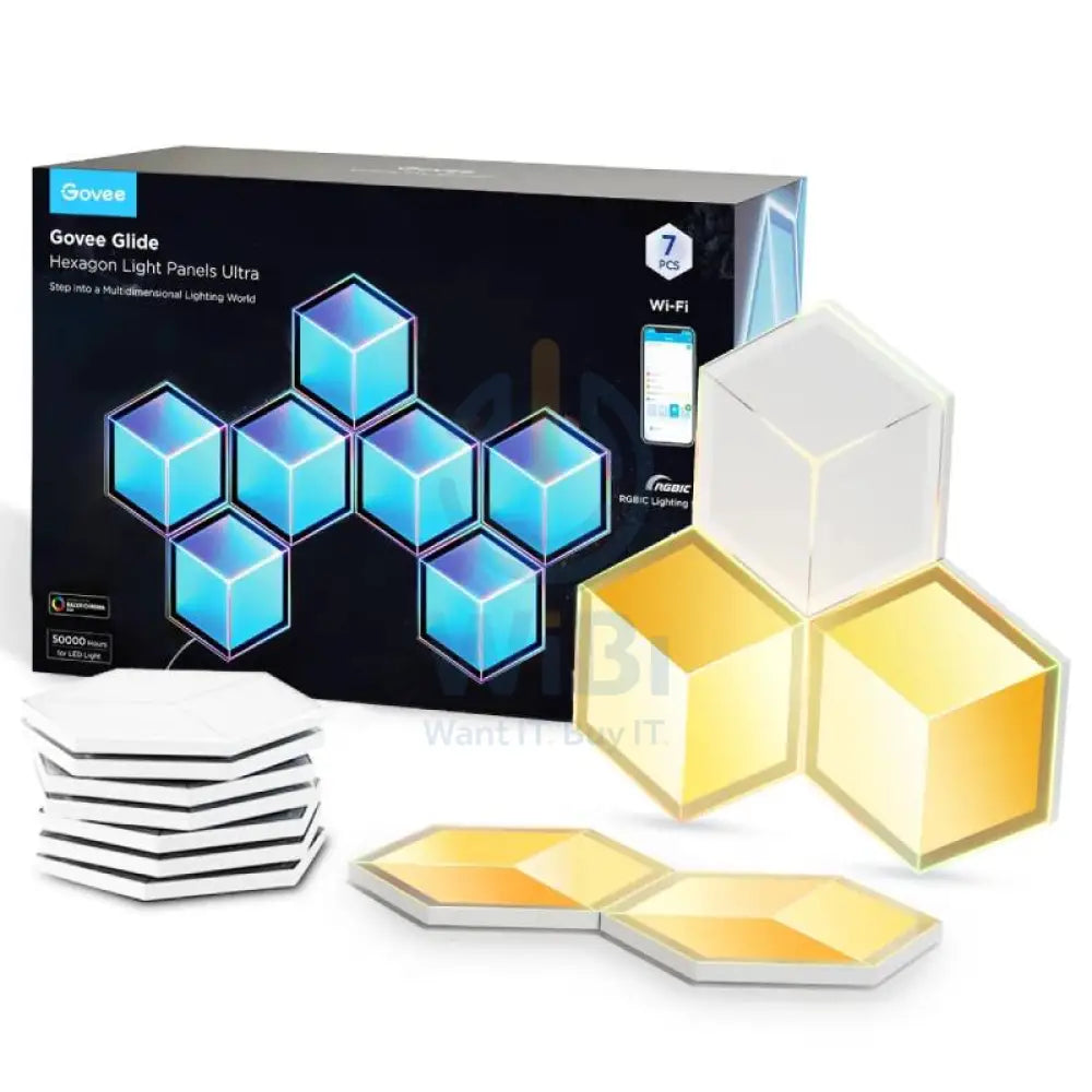 Govee Glide Hexagon Light Panels Ultra - Bluetooth / RGBIC / Pack Of 7 Accessories > Other Accessories