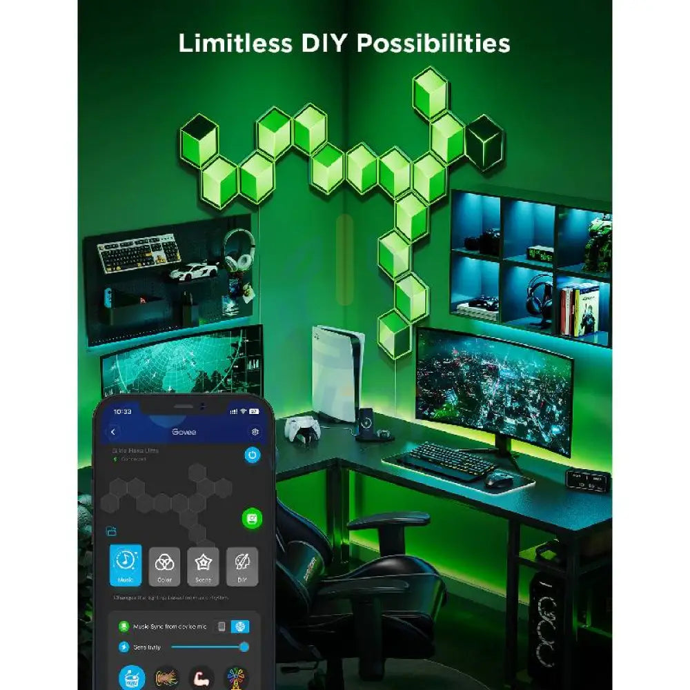 Govee Glide Hexagon Light Panels Ultra - Bluetooth / RGBIC / Pack Of 7 Accessories > Other Accessories