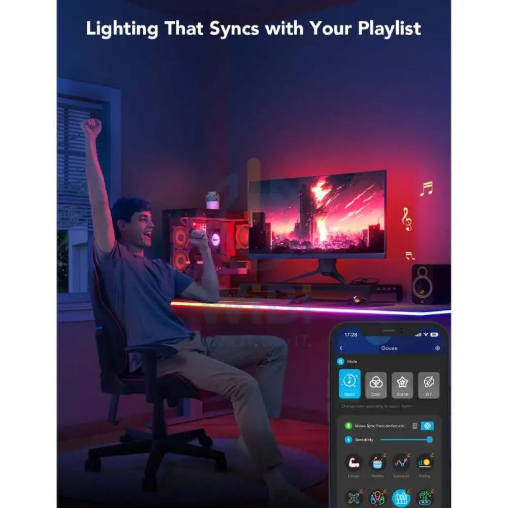 Govee Neon Gaming Table Light - 3 Meters / RGBIC Accessories > Other Accessories
