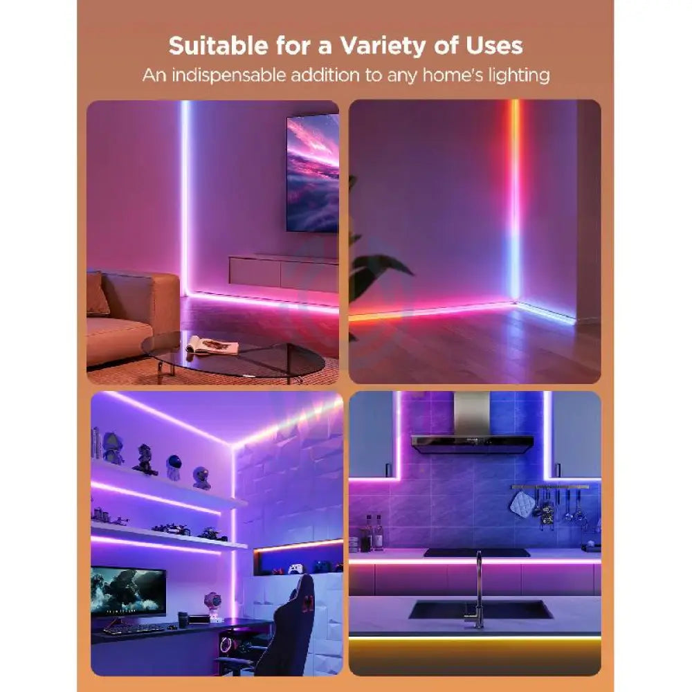 Govee Neon Rope Lights for Wall Lining - Bluetooth / 5 Meter / RGBIC Accessories > Other Accessories