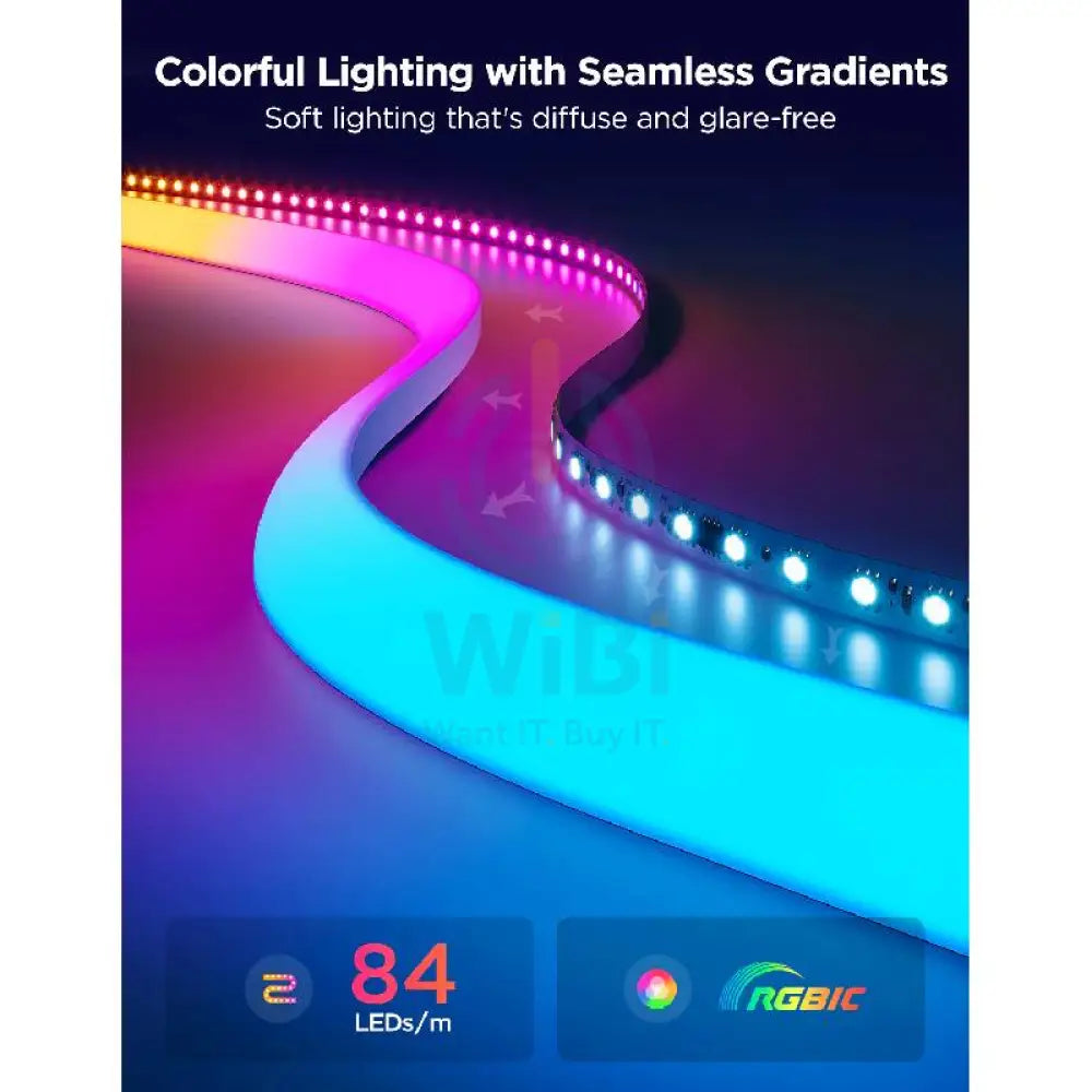 Govee Neon Rope Lights for Wall Lining - Bluetooth / 5 Meter / RGBIC Accessories > Other Accessories