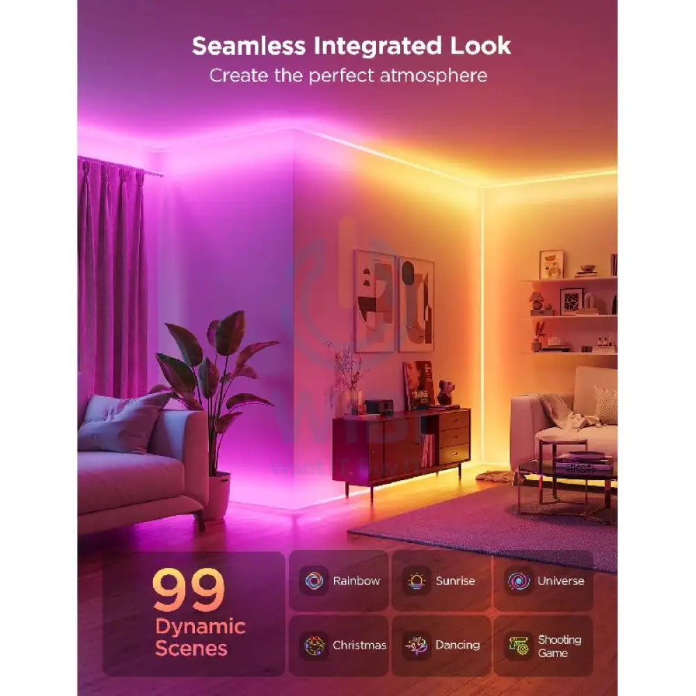 Govee Neon Rope Lights for Wall Lining - Bluetooth / 5 Meter / RGBIC Accessories > Other Accessories